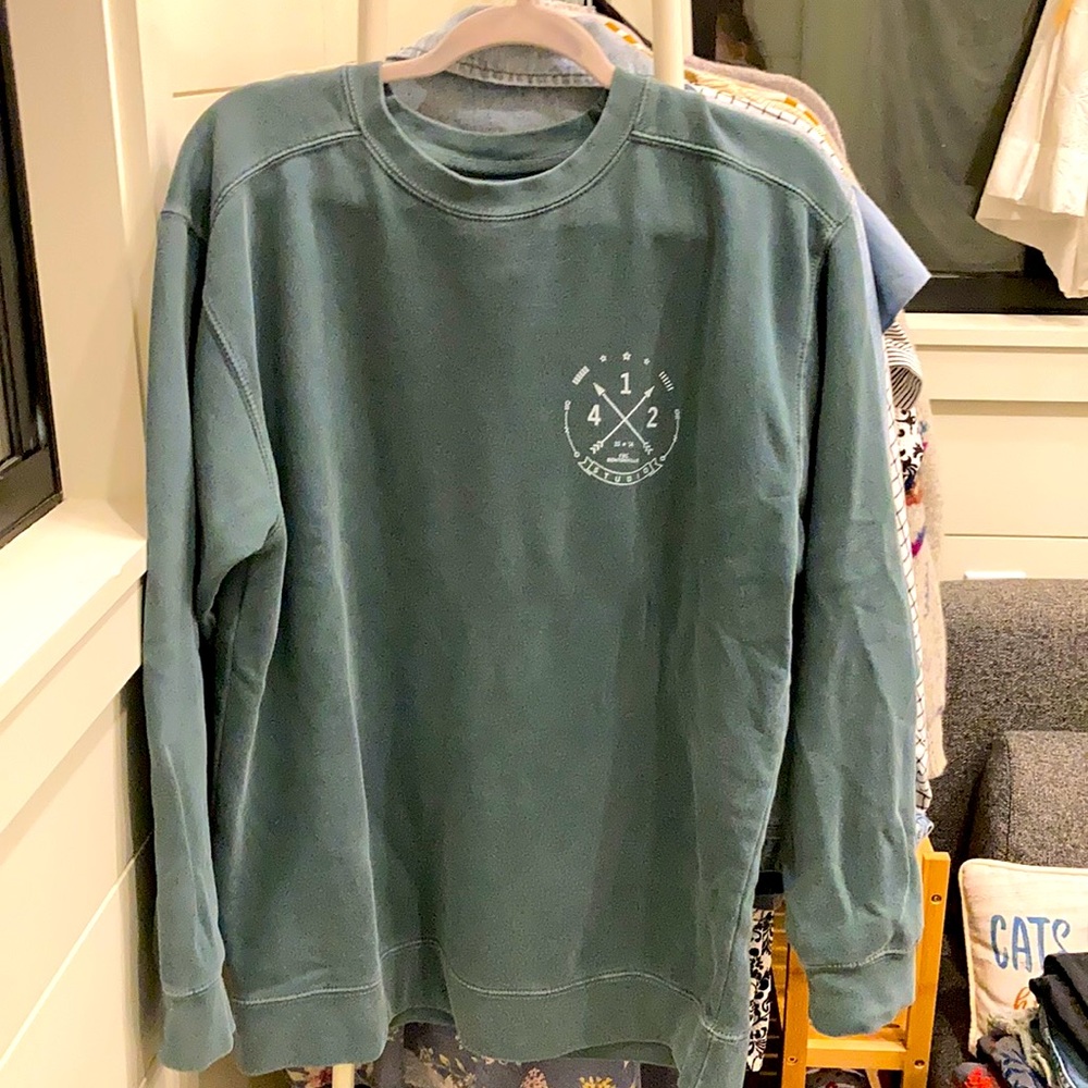 oversized green sweater